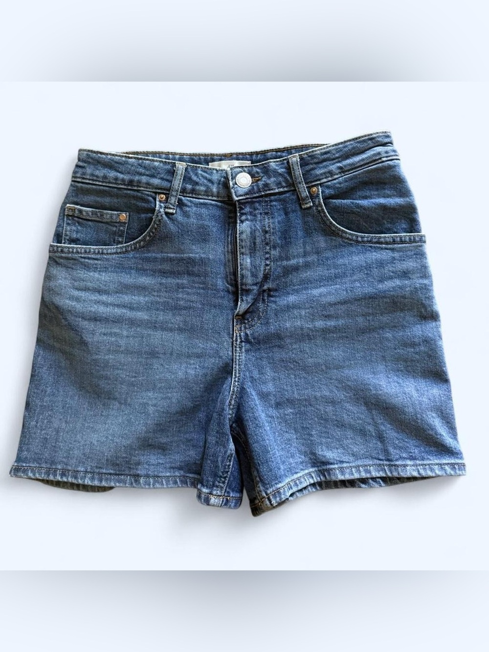 H&M Light Blue Denim Shorts High-waisted